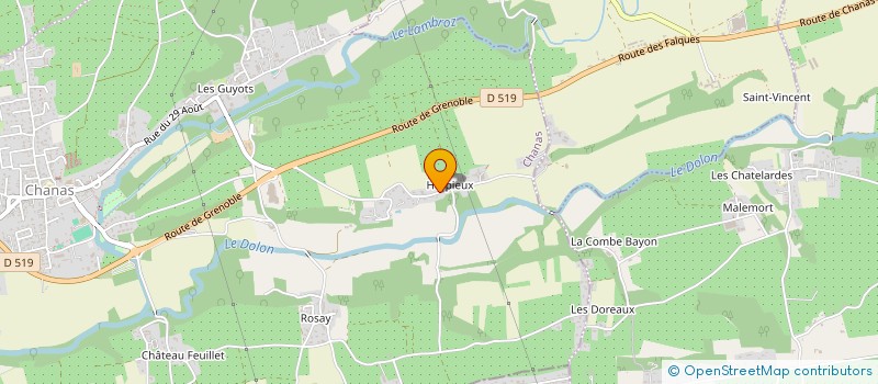 localisation de l'entreprise MADAME LAETITIA DUFIEL  CHANAS