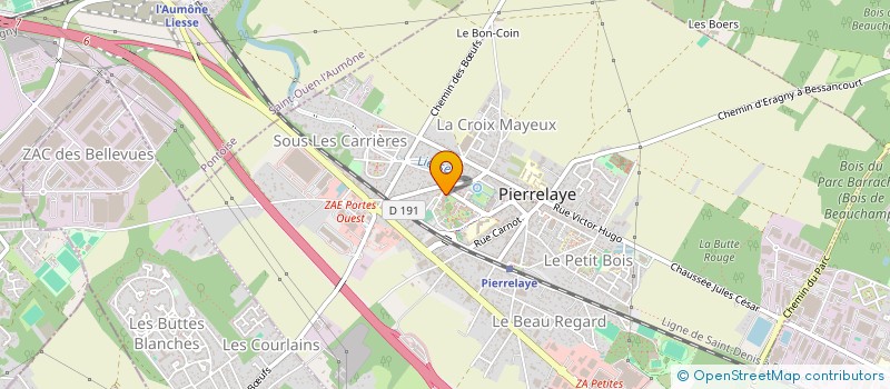 localisation de l'entreprise MADAME LAETITIA DUMAS  PIERRELAYE