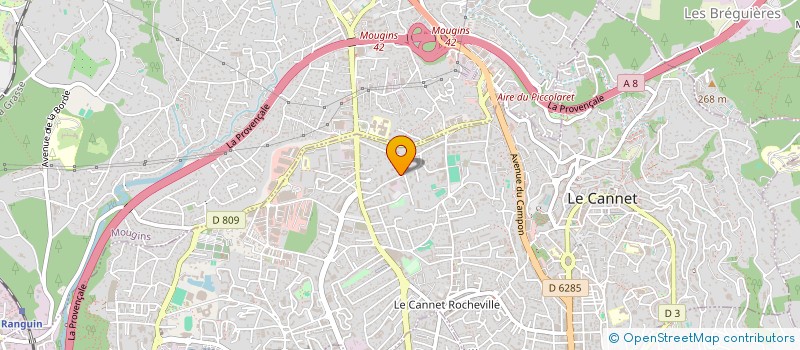 localisation de l'entreprise MADAME LAETITIA FONTAINE à LE CANNET