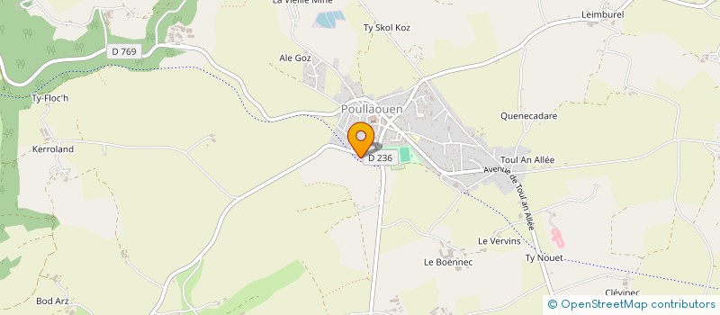 localisation de l'entreprise MADAME LAETITIA FRAMMEZELLE  CARHAIX-PLOUGUER