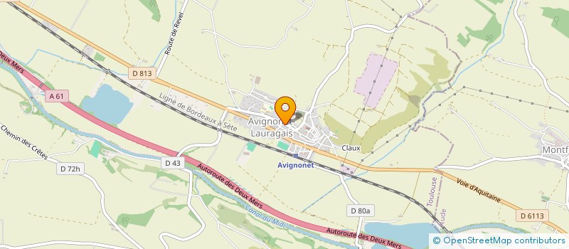 localisation de l'entreprise MADAME LAETITIA GAU  AVIGNONET-LAURAGAIS