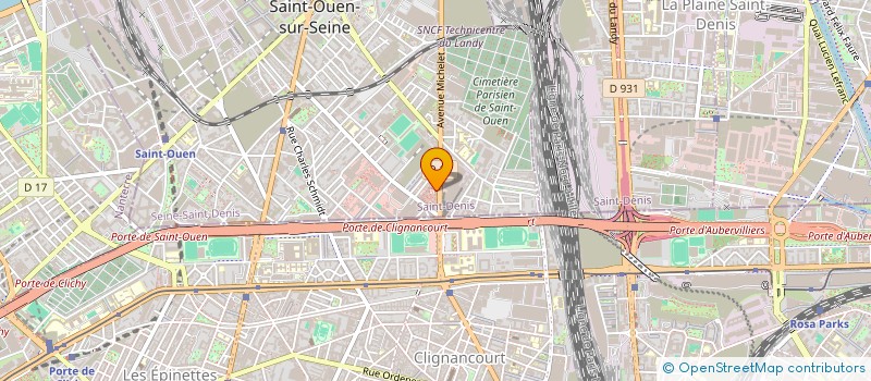 localisation de l'entreprise MADAME LAETITIA GEORGES à SAINT-OUEN-SUR-SEINE