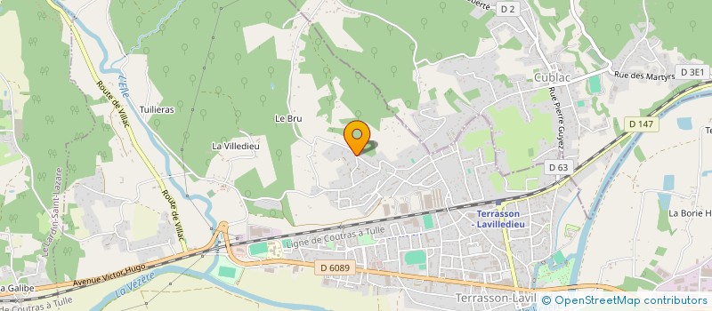 localisation de l'entreprise MADAME LAETITIA GERGAUD  TERRASSON-LAVILLEDIEU