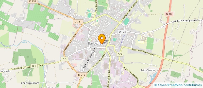 localisation de l'entreprise MADAME LAETITIA GODON à BARBEZIEUX-SAINT-HILAIRE