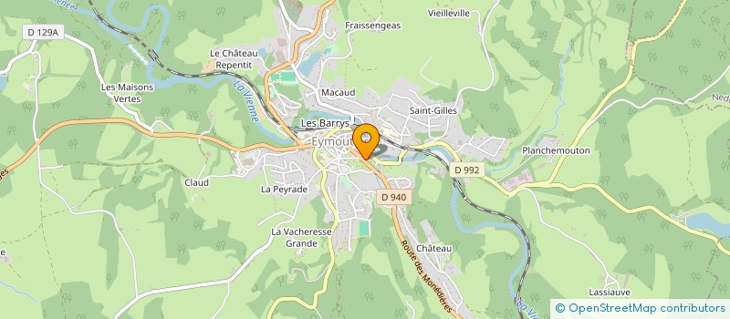 localisation de l'entreprise MADAME LAETITIA GRANDCHAMP DES RAUX à EYMOUTIERS