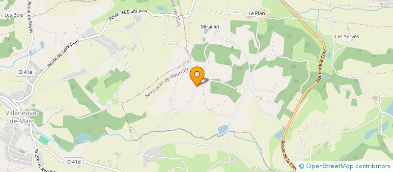 localisation de l'entreprise MADAME LAETITIA GUILLAUD  SAINT-JEAN-DE-BOURNAY