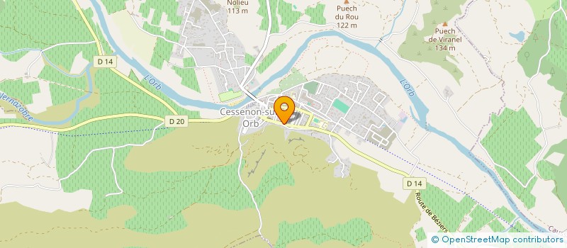 localisation de l'entreprise MADAME LAETITIA GUINCHARD à CESSENON-SUR-ORB