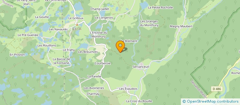 localisation de l'entreprise MADAME LAETITIA GUTZWILLER  SERVANCE-MIELLIN