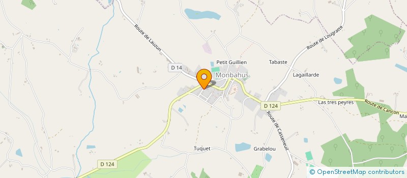 localisation de l'entreprise MADAME LAETITIA HENRY  MONBAHUS