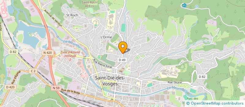 localisation de l'entreprise MADAME LAETITIA JEANNEL à SAINT-DIE-DES-VOSGES
