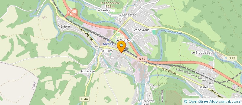 localisation de l'entreprise MADAME LAETITIA JEANPIERRE  ARCHES