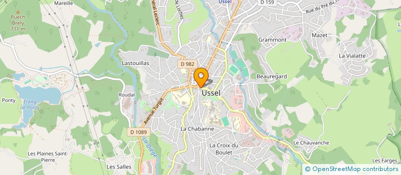 localisation de l'entreprise MADAME LAETITIA JOANNY à USSEL