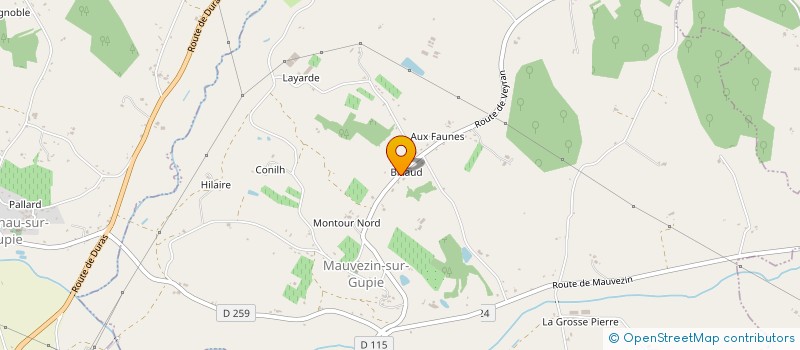 localisation de l'entreprise MADAME LAETITIA JOUSSEAUME  MAUVEZIN-SUR-GUPIE