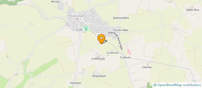 localisation de l'entreprise MADAME LAETITIA KERVOELAN  POULLAOUEN