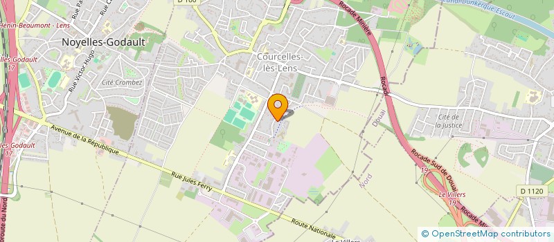 localisation de l'entreprise MADAME LAETITIA L HERITIER  COURCELLES-LES-LENS