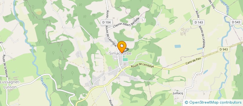 localisation de l'entreprise MADAME LAETITIA LAGOUARDETTE  SIMACOURBE