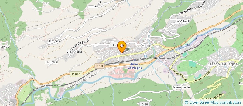 localisation de l'entreprise MADAME LAETITIA LAURENT à AIME LA PLAGNE