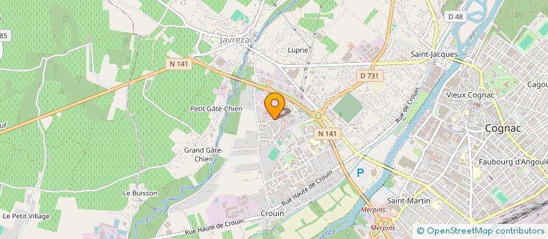 localisation de l'entreprise MADAME LAETITIA LAVALLETTE à COGNAC