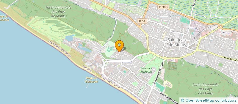 localisation de l'entreprise MADAME LAETITIA LE CLERC DE BUSSY  SAINT-JEAN-DE-MONTS