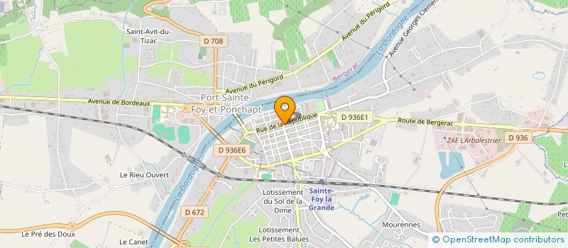 localisation de l'entreprise MADAME LAETITIA LECHARME  SAINTE-FOY-LA-GRANDE