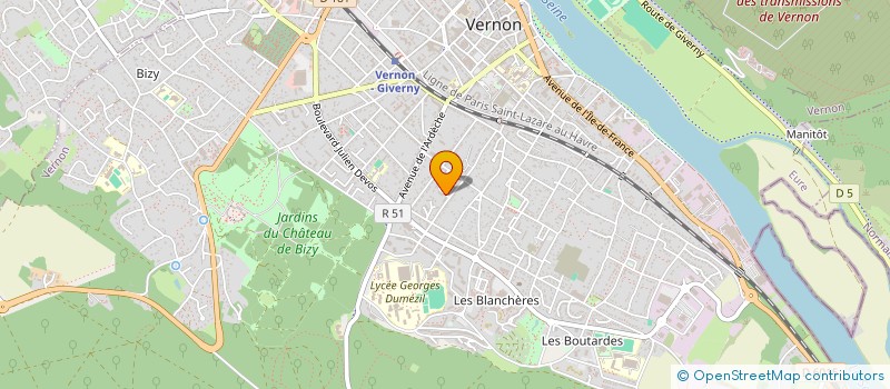 localisation de l'entreprise MADAME LAETITIA LEFEVRE à VERNON