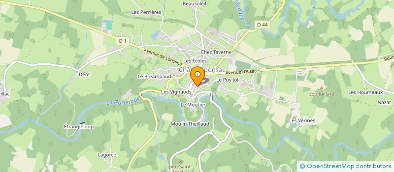 localisation de l'entreprise MADAME LAETITIA LEJEUNE à CHATEAUPONSAC