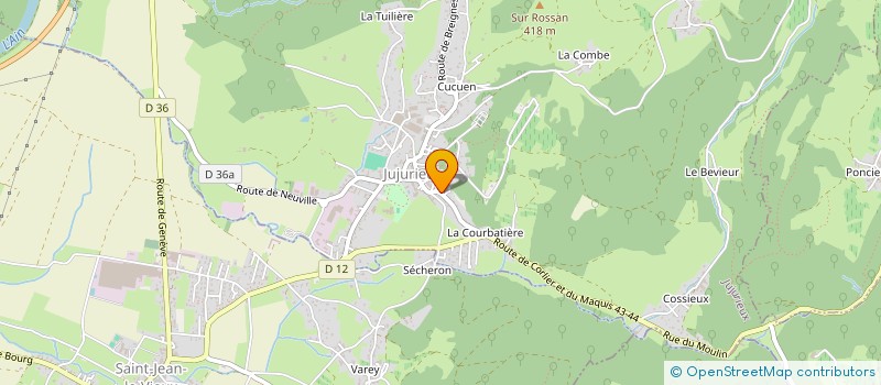 localisation de l'entreprise MADAME LAETITIA LEROY à JUJURIEUX