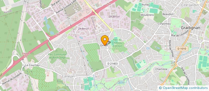 localisation de l'entreprise MADAME LAETITIA LESPAGNE à GRADIGNAN