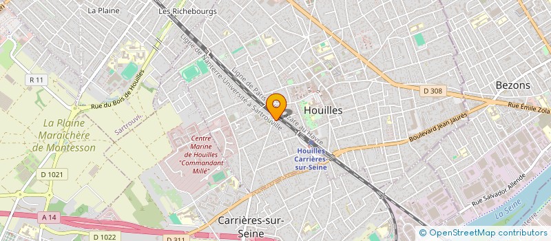 localisation de l'entreprise MADAME LAETITIA LETELLIER  HOUILLES