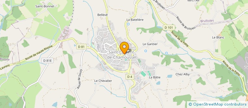 localisation de l'entreprise MADAME LAETITIA MARCELIN  SAINT-LAURENT-DE-CHAMOUSSET