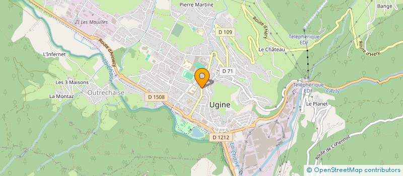 localisation de l'entreprise MADAME LAETITIA MARCHAND  UGINE