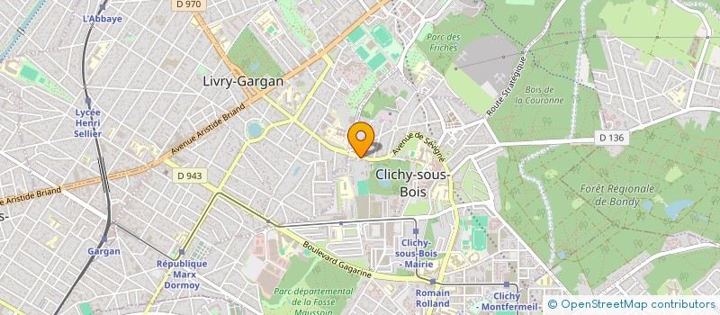 localisation de l'entreprise MADAME LAETITIA MARILLIER  CLICHY-SOUS-BOIS