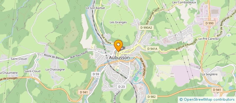 localisation de l'entreprise MADAME LAETITIA MATEU MEDINA à AUBUSSON