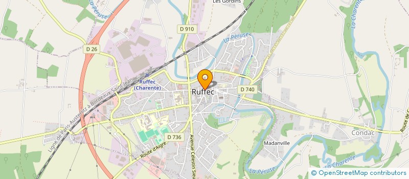 localisation de l'entreprise MADAME LAETITIA MEGE à RUFFEC