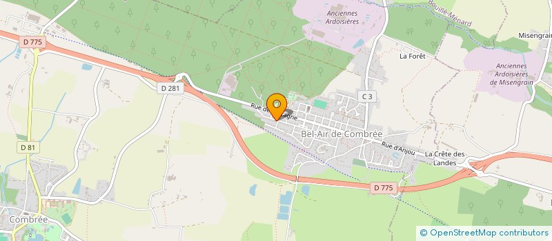 localisation de l'entreprise MADAME LAETITIA MENARD  OMBREE D'ANJOU