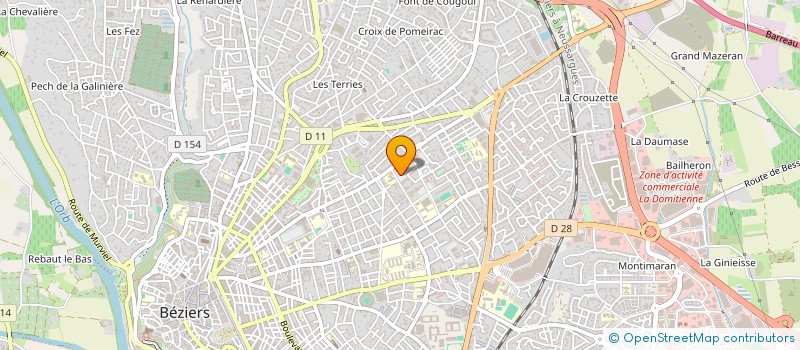localisation de l'entreprise MADAME LAETITIA MERLE à BEZIERS