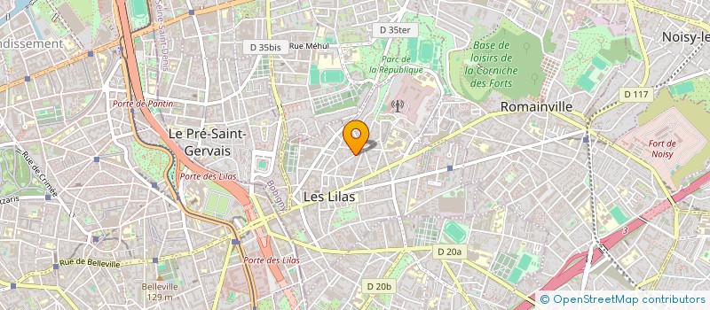 localisation de l'entreprise MADAME LAETITIA MOLLON  LES LILAS