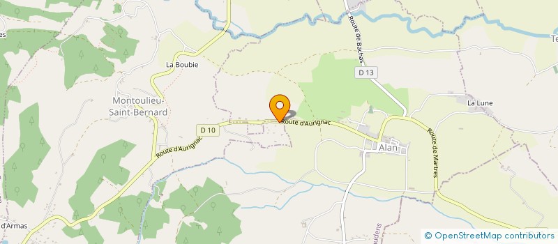 localisation de l'entreprise MADAME LAETITIA MOREAU  MONTOULIEU-SAINT-BERNARD