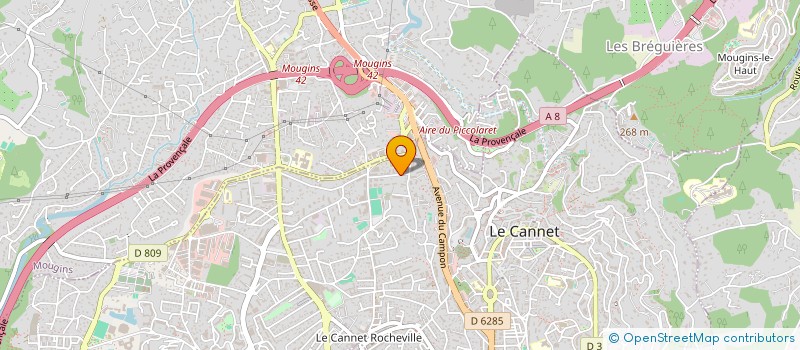 localisation de l'entreprise MADAME LAETITIA MORESCO à LE CANNET