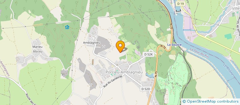 localisation de l'entreprise MADAME LAETITIA PACALET à PORCIEU-AMBLAGNIEU