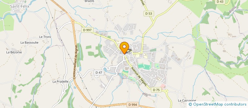 localisation de l'entreprise MADAME LAETITIA PALAYRET à RIGNAC