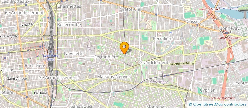 localisation de l'entreprise MADAME LAETITIA PASQUIERS  VILLEURBANNE