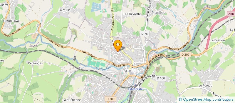 localisation de l'entreprise MADAME LAETITIA PAYET  L'ARBRESLE