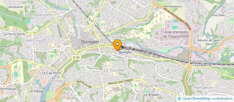 localisation de l'entreprise MADAME LAETITIA PHILIPPE à QUIMPER