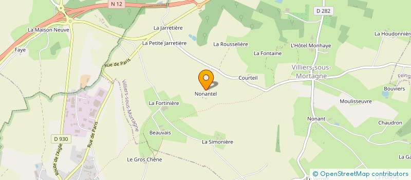 localisation de l'entreprise MADAME LAETITIA PICHAUD à VILLIERS-SOUS-MORTAGNE