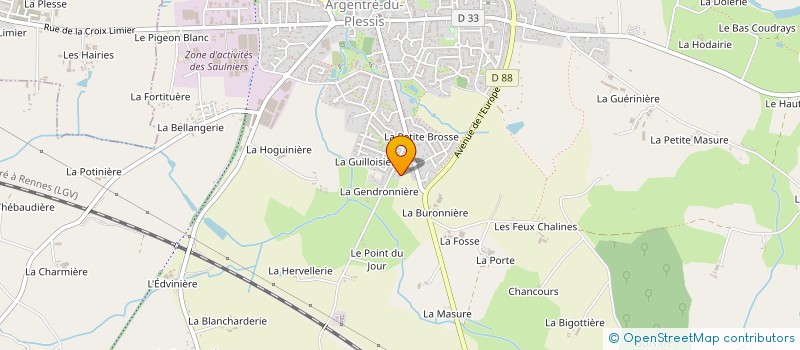 localisation de l'entreprise MADAME LAETITIA PIEDINOVI  ARGENTRE-DU-PLESSIS