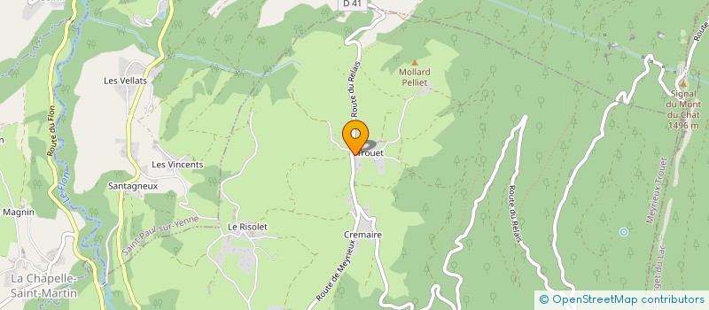 localisation de l'entreprise MADAME LAETITIA RABUT  MEYRIEUX-TROUET