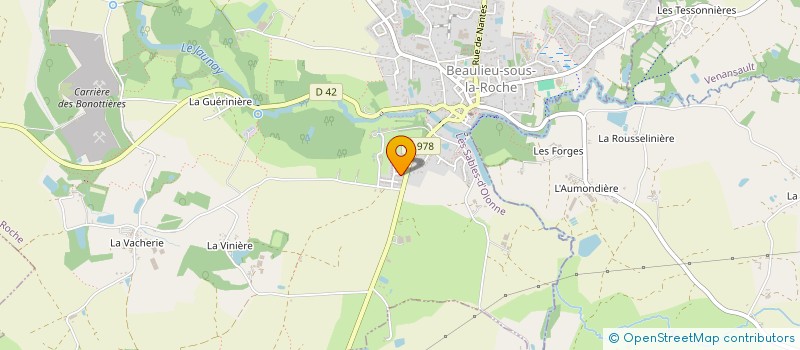 localisation de l'entreprise MADAME LAETITIA REDON  BEAULIEU-SOUS-LA-ROCHE