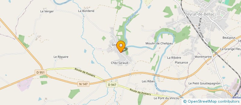 localisation de l'entreprise MADAME LAETITIA SOUCHAUD à PEYRAT-DE-BELLAC
