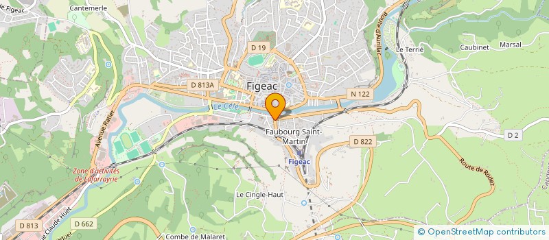 localisation de l'entreprise MADAME LAETITIA THERON à FIGEAC